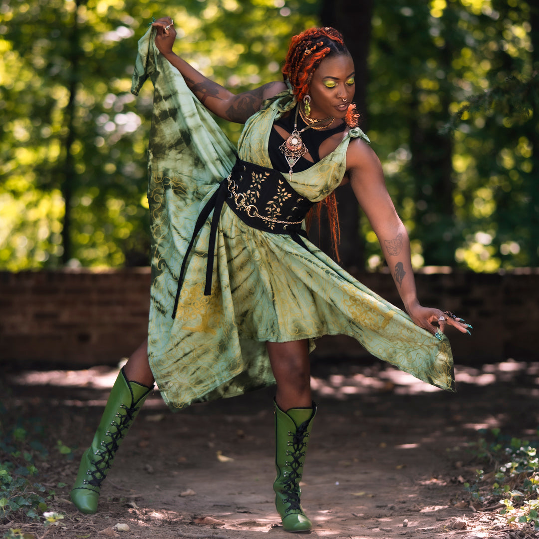 Morrigan Apron Dress: Swamp Witch Edition
