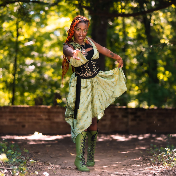 Morrigan Apron Dress: Swamp Witch Edition