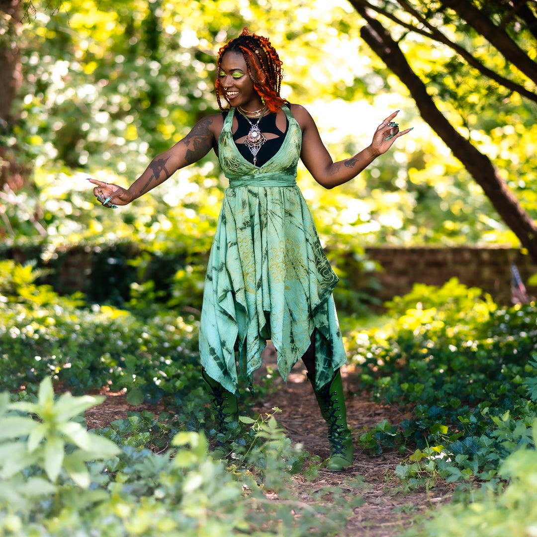 Morrigan Halter Dress: Swamp Witch Edition
