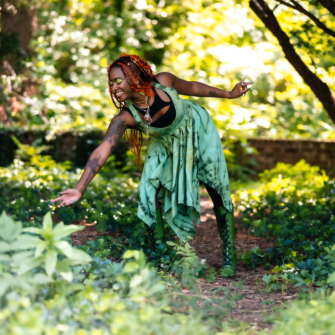 Morrigan Halter Dress: Swamp Witch Edition
