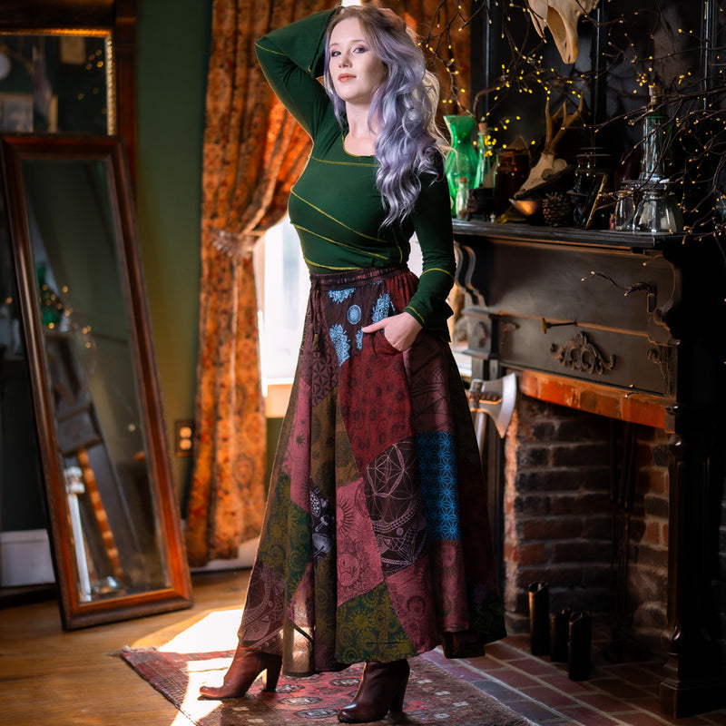 Autumnal Patchwork Skirt