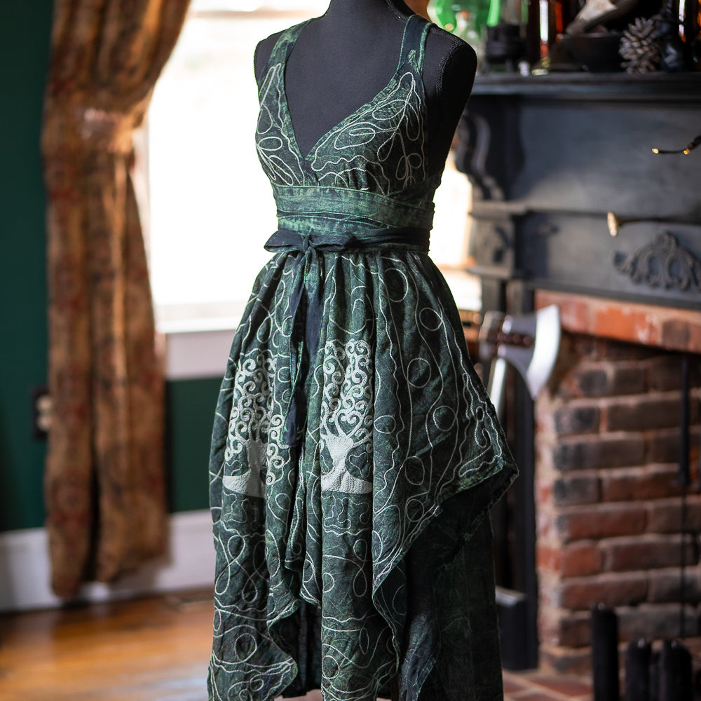 long green halter dress Morrigan Halter Dress – Dark Cottage