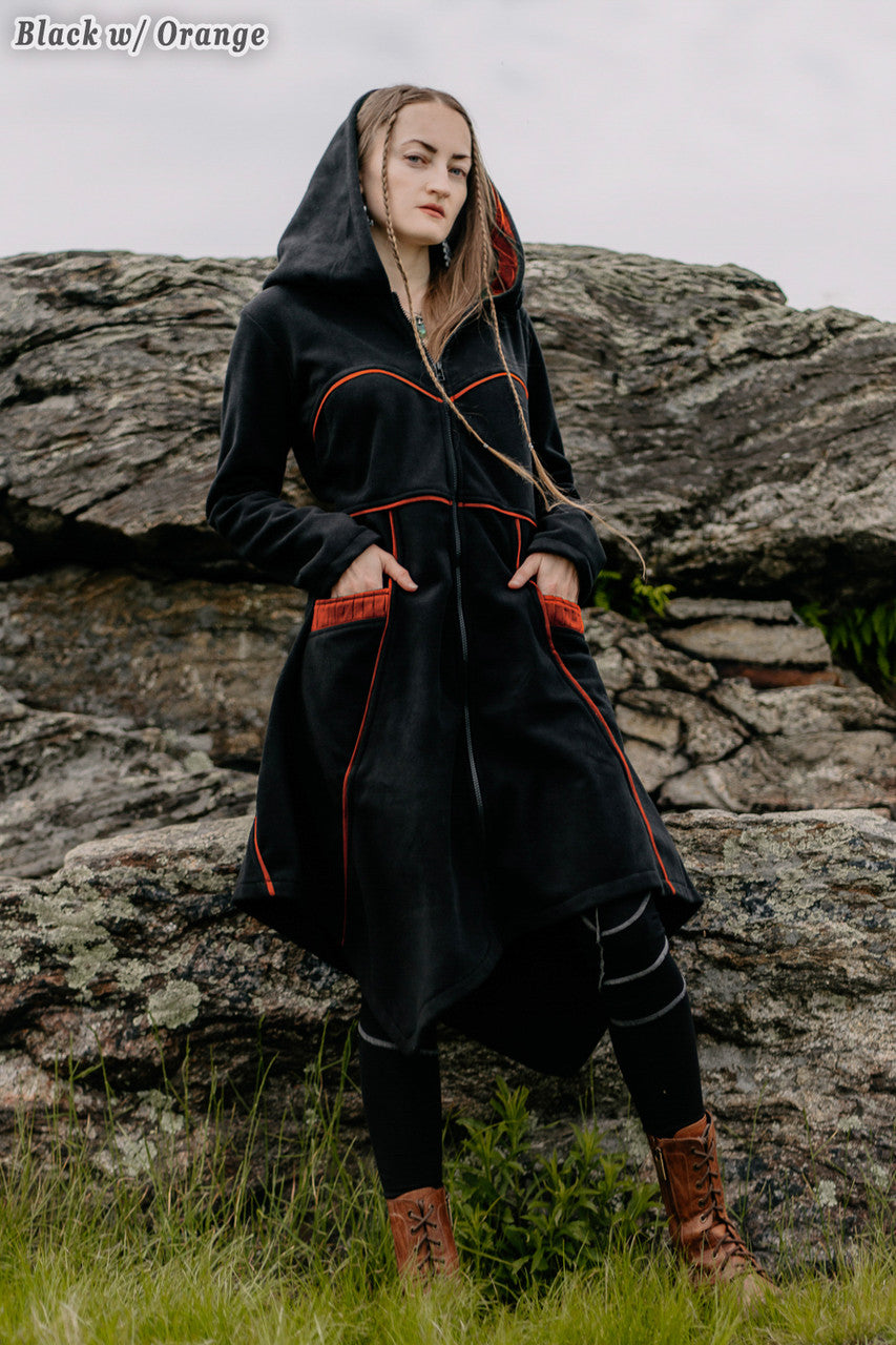 Necromancer's Coat in black (main color) and orange (secondary color)