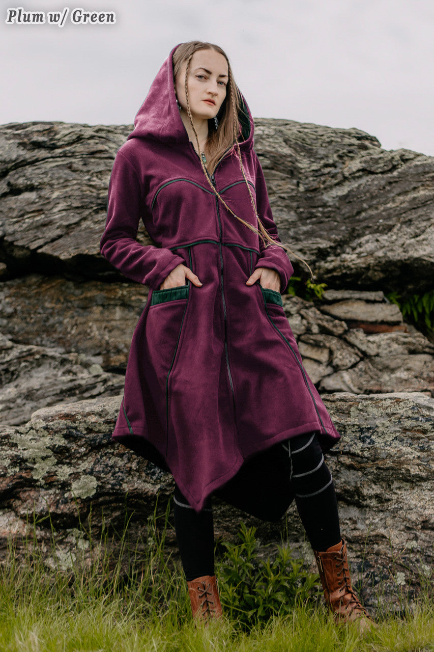 Necromancer's Coat in plum (main color) and green (secondary color)